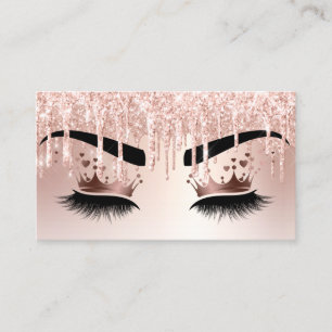 滴下金ゴールドメイクアップアーティストCrown Eye Lash 名刺