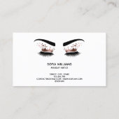 滴下金ゴールドメイクアップアーティストCrown Eye Lash 名刺 (裏面)