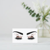 滴下金ゴールドメイクアップアーティストCrown Eye Lash 名刺 (スタンド正面)