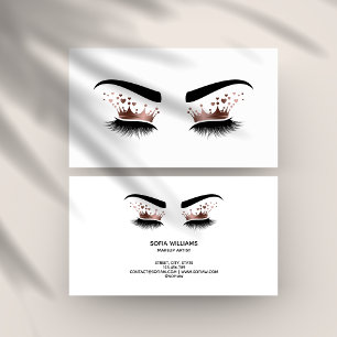 滴下金ゴールドメイクアップアーティストCrown Eye Lash 名刺