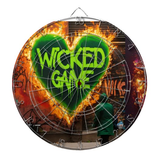 "滴下鮮やかタイポグラフィグラフィティTees – アーバン ダーツボード (正面)