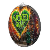 "滴下鮮やかタイポグラフィグラフィティTees – アーバン ダーツボード (正面右)