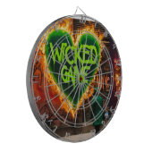 "滴下鮮やかタイポグラフィグラフィティTees – アーバン ダーツボード (正面左)