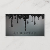 滴下黒グリッター 名刺 (正面)