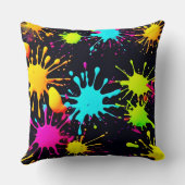 滴芸術的り付きカラー絵を描バースト クッション (裏面)
