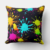 滴芸術的り付きカラー絵を描バースト クッション (正面)