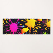 滴芸術的り付きカラー絵を描バースト ヨガマット (正面(横))