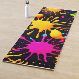 滴芸術的り付きカラー絵を描バースト ヨガマット