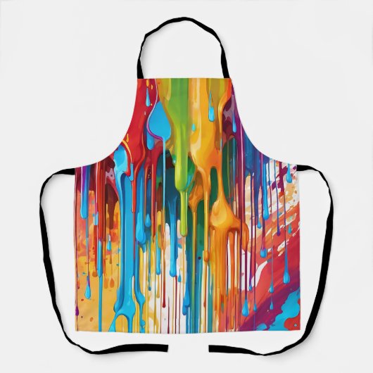 滴鮮やかる絵を描 エプロン (正面)