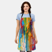 滴鮮やかる絵を描 エプロン (着用した状態)