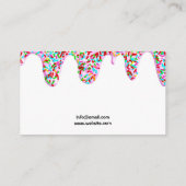 滴鮮やかカラフルるアイスを振りかける 名刺 (裏面)