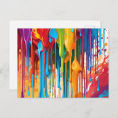 滴鮮やか絵を描る ポストカード (正面/裏面)