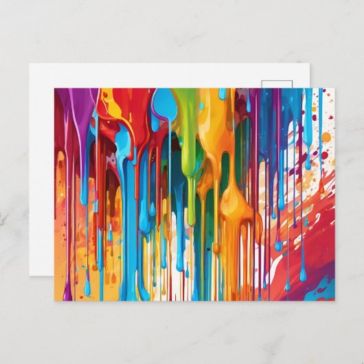 滴鮮やか絵を描る ポストカード (正面/裏面)
