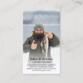 漁人写真葬儀記念祈りの言葉カード 名刺 (正面)