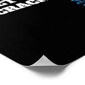 漁師おもしろい掘削用氷魚釣り引用文 ポスター (角)