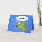 漁師おもしろい老人のための魚の熟成誕生日 カード (正面)