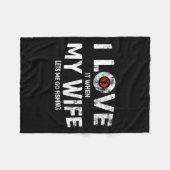 漁師おもしろい魚釣り引用文及びパパ フリースブランケット (正面(横))