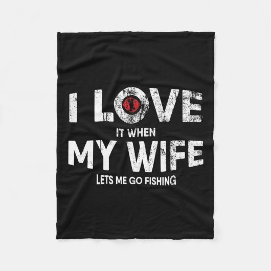 漁師おもしろい魚釣り引用文及びパパ フリースブランケット (正面)