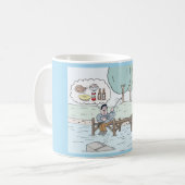 漁師が付いているコーヒー・マグ コーヒーマグカップ (正面左)
