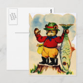 漁師が日の目を引く ポストカード (正面/裏面)