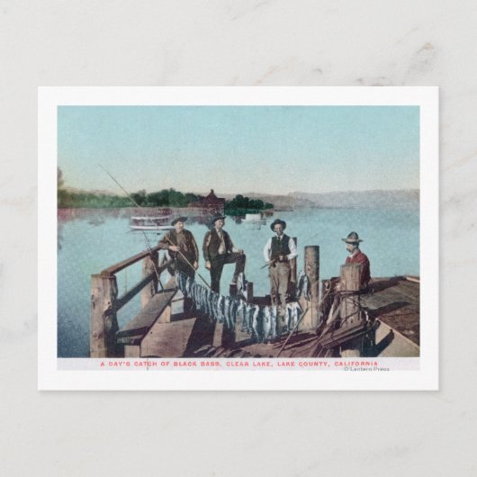 漁師が日の目を引く ポストカード (正面)