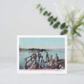 漁師が日の目を引く ポストカード (スタンド正面)