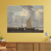 漁師が漁獲量を積み下げる穏やかさ キャンバスプリント (インサイチュ (リビング))