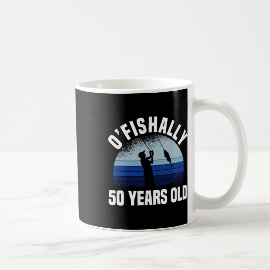漁師さんおめでとう!50歳の誕生日お魚 コーヒーマグカップ (右)