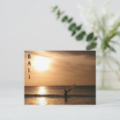 漁師と夕日 ポストカード (スタンド正面)