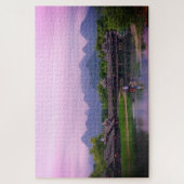 漁師と夕日 – 有名な風景/中国 ジグソーパズル (縦)