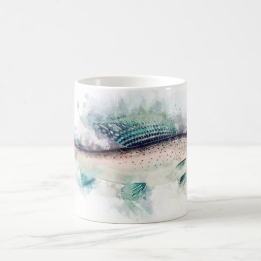 漁師と釣り人のための北極の灰色がかったギフトアート コーヒーマグカップ (中央)