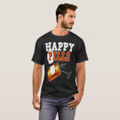 漁師と釣り竿または魚のための幸せな薬 Tシャツ (正面フル)