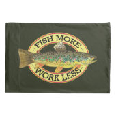 漁師のためのおもしろいな魚釣りの単語 枕カバー (裏面)