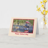 漁師のための父の日カード カード (黄色い花)