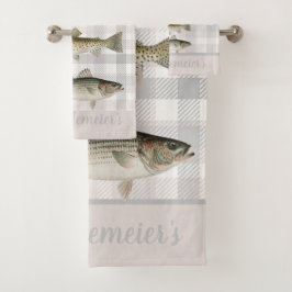 漁師のキャビン魚のフライ バスタオルセット