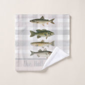 漁師のキャビン魚のフライ バスタオルセット (ウォッシュタオル)