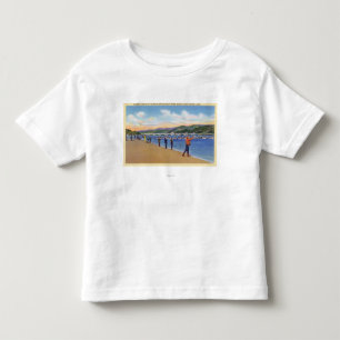 漁師のサーモンピンクの魚釣りの眺め トドラーTシャツ