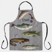 漁師のシェフと夫(名前あり) エプロン (正面)
