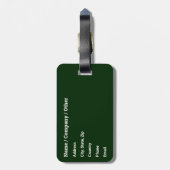 漁師のニジマス魚 ラゲッジタグ (裏面縦)