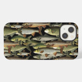 漁師のファンタジー魚の柄 iPhoneケース (裏面横)