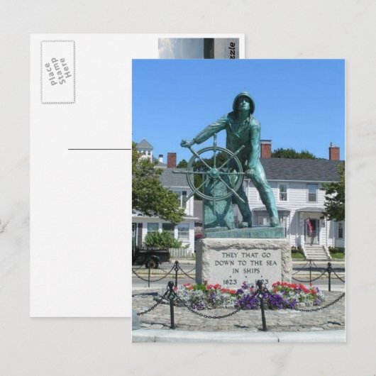 漁師の像 ポストカード (正面/裏面)