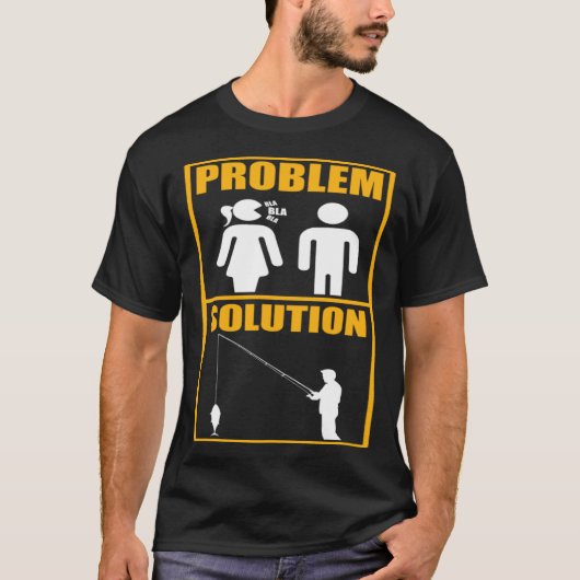 漁師の問題解決釣り漁師 Tシャツ (正面)