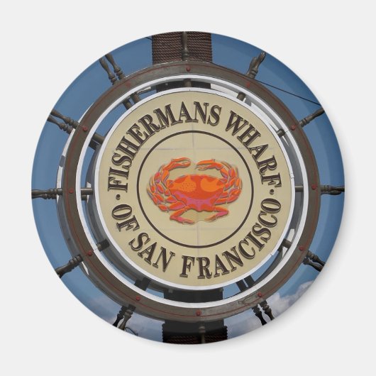 漁師の埠頭の看板 マグネット (正面)