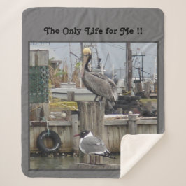 「漁師の夢」ミディアムシェルパ毛布 シェルパブランケット