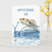 漁師の大魚の引退 カード (黄色い花)