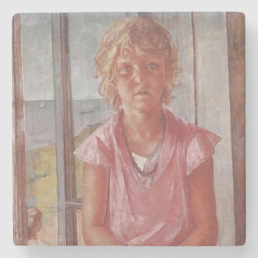 漁師の娘 ストーンコースター (正面)