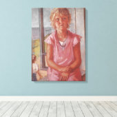 漁師の娘(Kuzma Petrov-Vodkin) キャンバスプリント (インサイチュ (ウッドフロア))