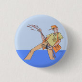 漁師の小ボタン 缶バッジ (正面)