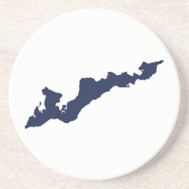 漁師の島のロゴのコースター-海軍 コースター