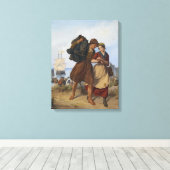 漁師の帰還(ルドルフ・ヨルダン) キャンバスプリント (インサイチュ (ウッドフロア))